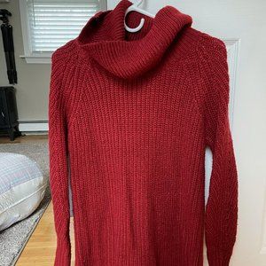 Red turtleneck